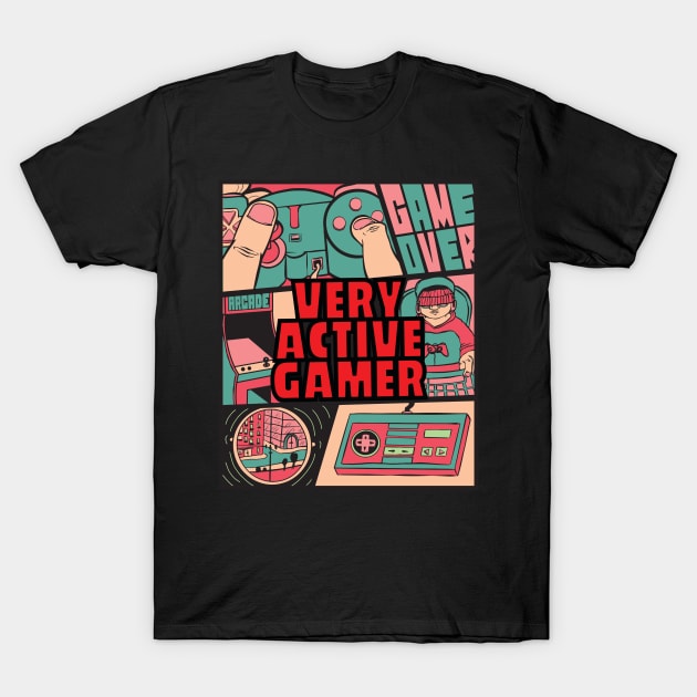Active Gamer T-Shirt by Imaginariux